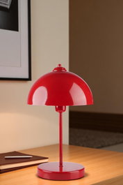 Opviq Lámpara de Mesa de Metal Roja 8894-4